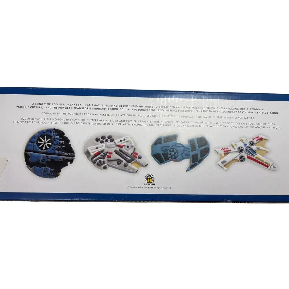 Star Wars Cookie Cutters Williams Sonoma Set 4 Death Star Millennium Falcon Tie